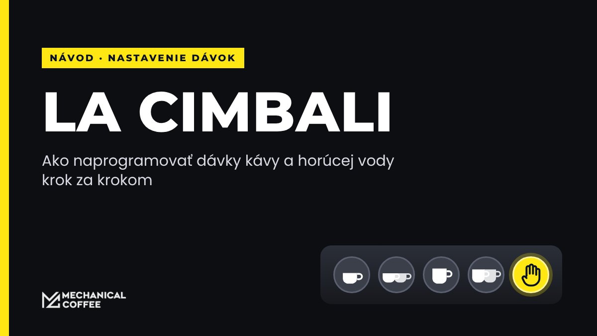 Ako nastaviť dávky na kávovare La Cimbali
