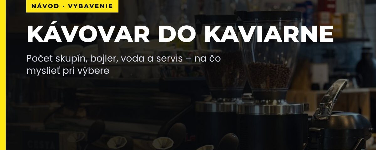 Kávovar do kaviarne: na čo myslieť pri výbere