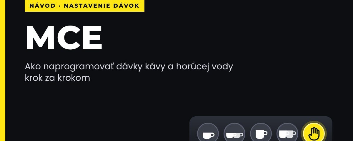 Ako nastaviť dávky na kávovare MCE