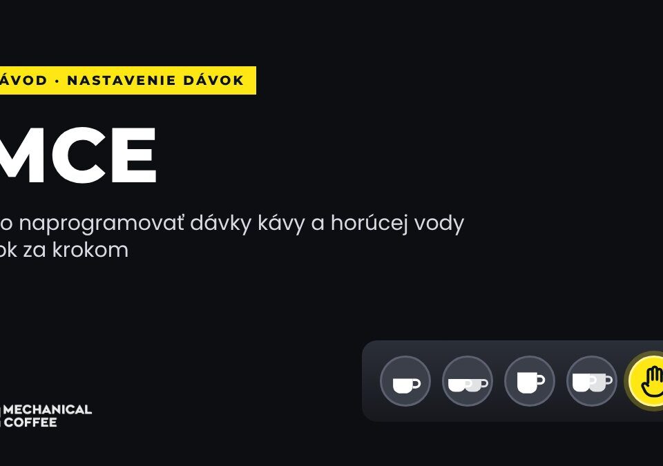 Ako nastaviť dávky na kávovare MCE
