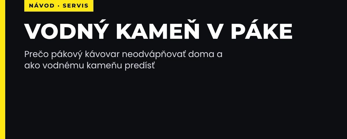Odvápnenie pákového kávovaru: prečo ho nerobiť doma a ako mu predísť